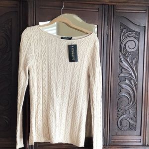 NWT Ralph Lauren new cable knit sweater